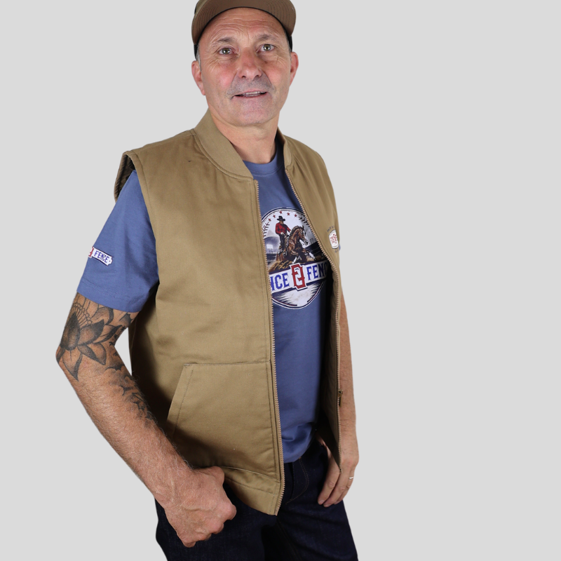 WORKER GILET CAMEL