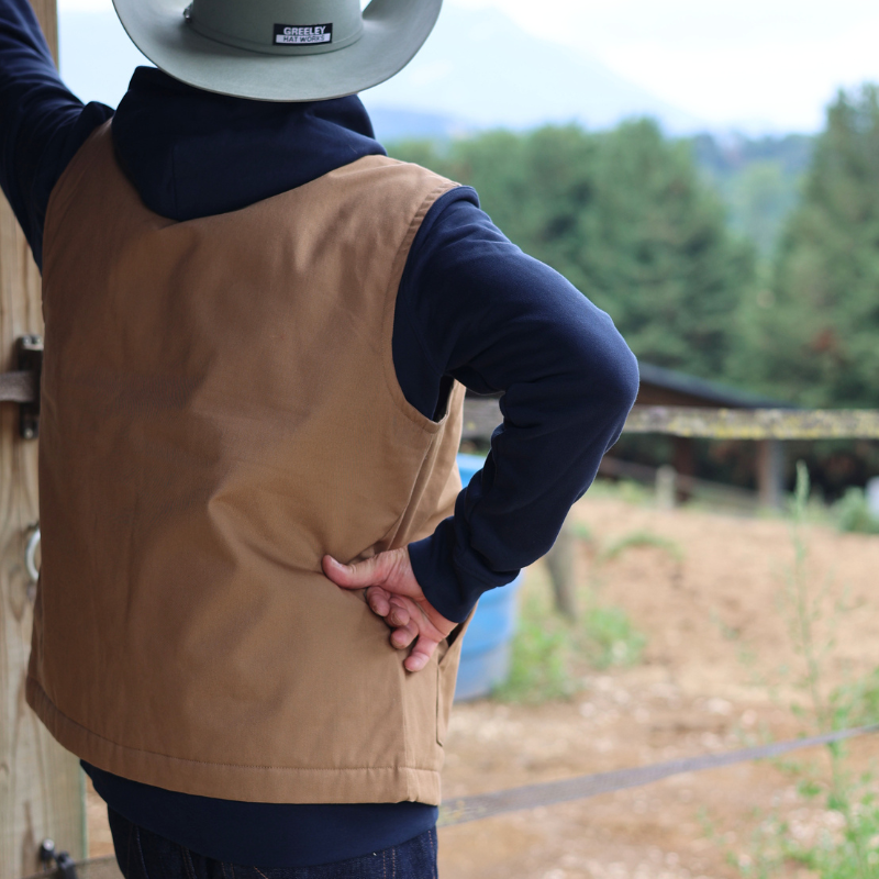 WORKER GILET CAMEL